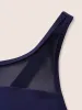 Solid Mesh Patchwork Laser Cut Swim Dress sold by Bloomchic