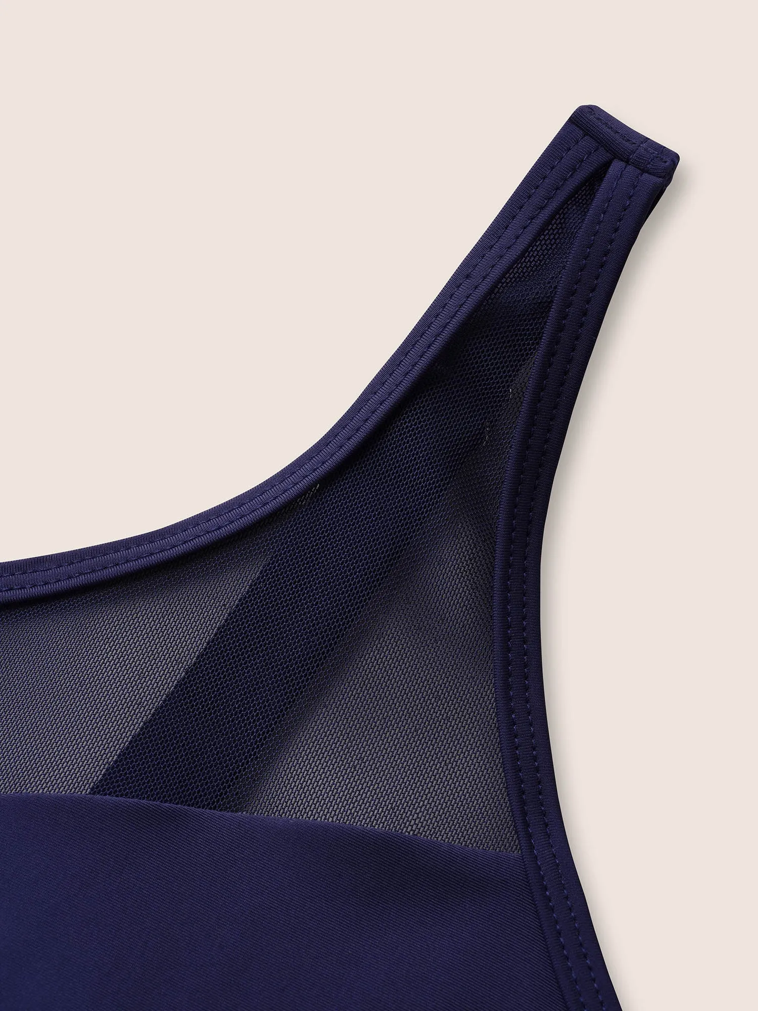 Solid Mesh Patchwork Laser Cut Swim Dress sold by Bloomchic product image thumbnail 5