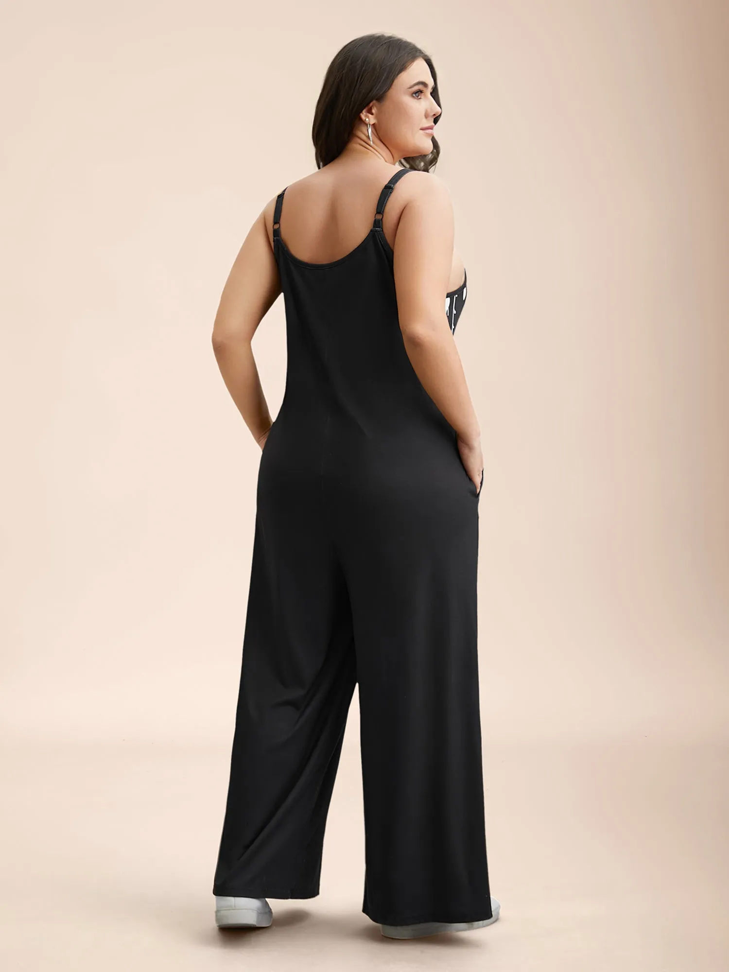 Floral Print Cami Pockets Straight-Leg Jumpsuit sold by Bloomchic product image thumbnail 3