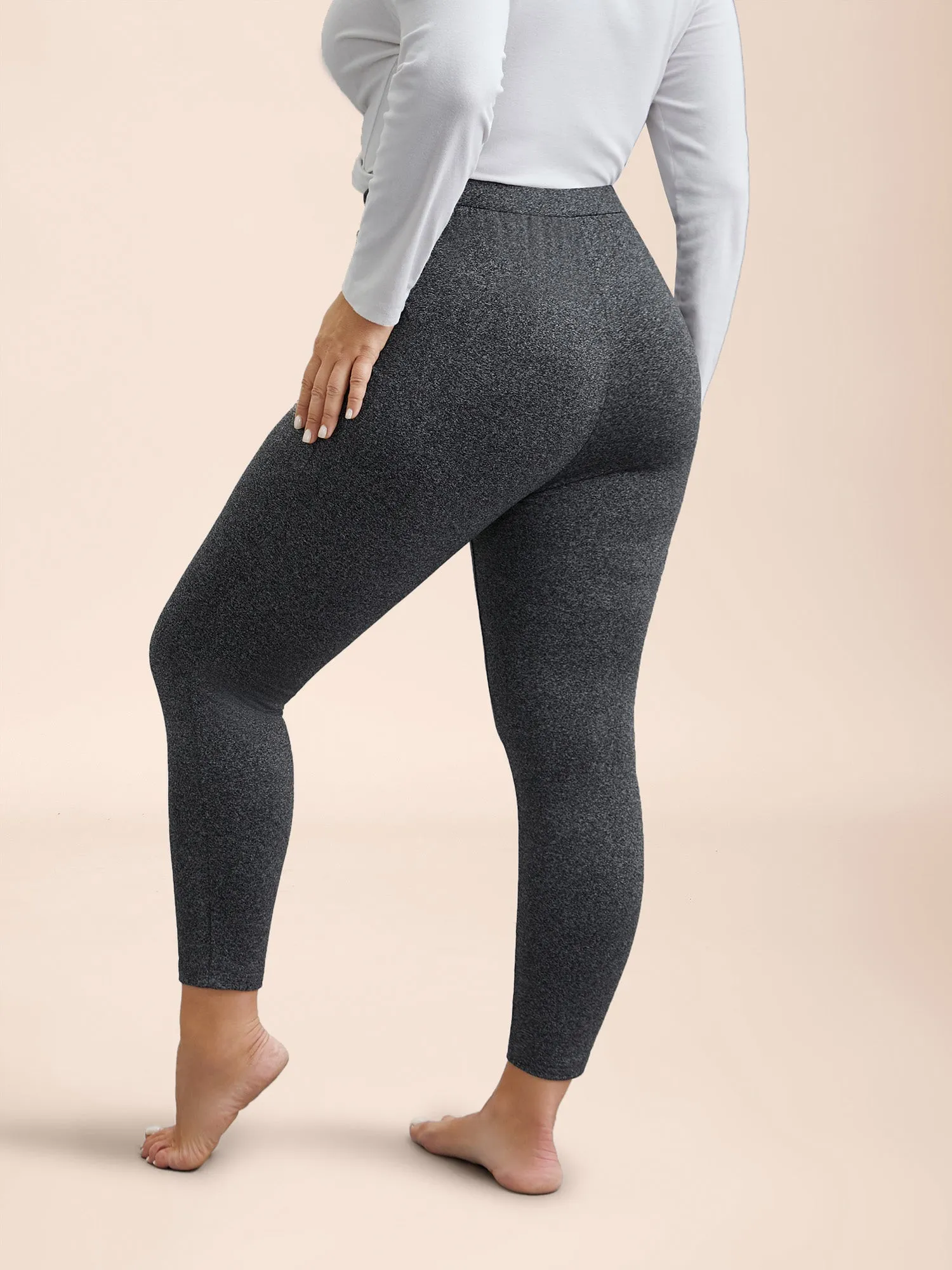 Heather High Stretchy Skinny Fit Leggings sold by Bloomchic product image thumbnail 2