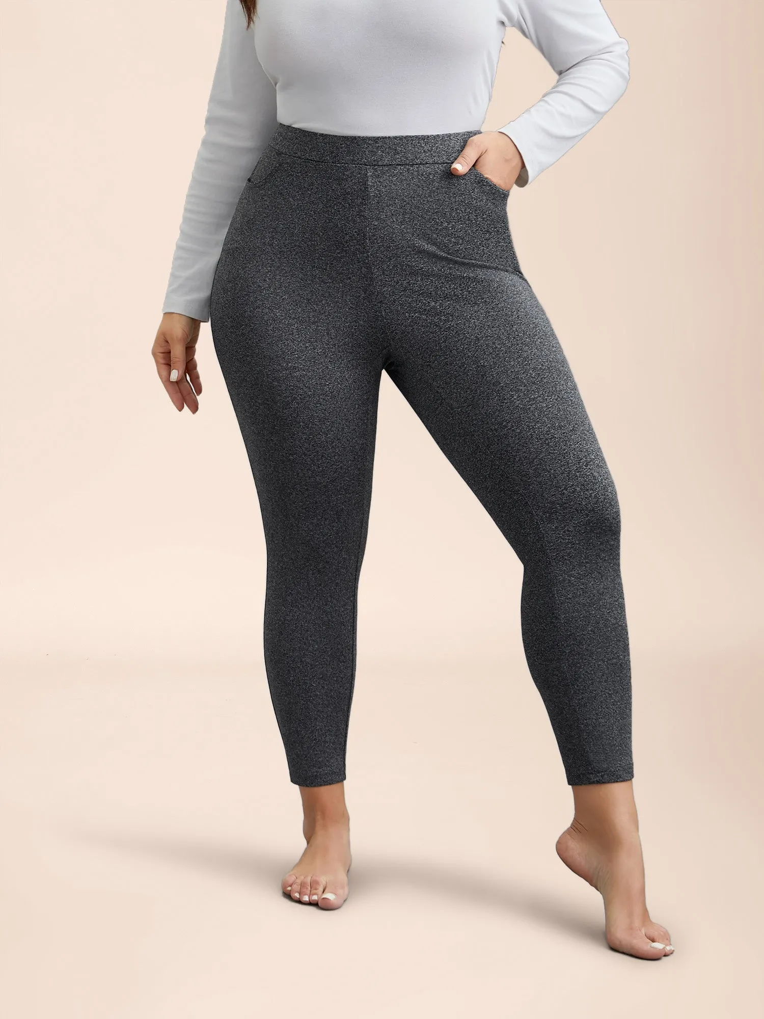 Heather High Stretchy Skinny Fit Leggings sold by Bloomchic