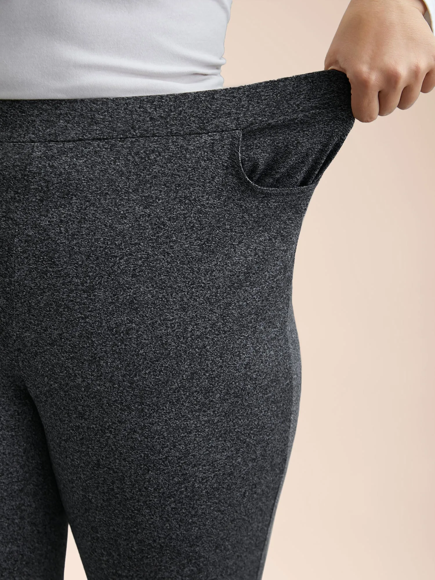 Heather High Stretchy Skinny Fit Leggings sold by Bloomchic product image thumbnail 3