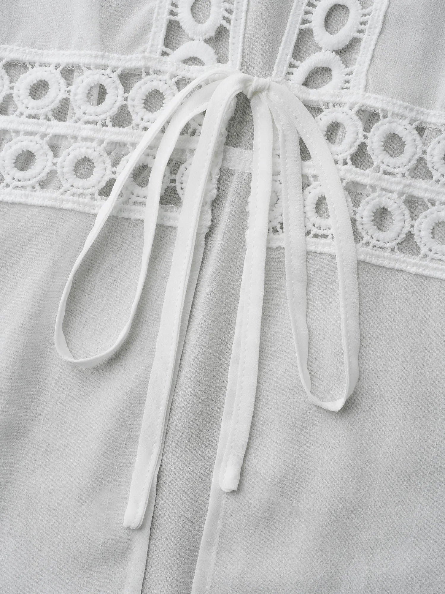 Lace Patchwork Sheer Open-Front Kimono sold by Bloomchic product image thumbnail 5