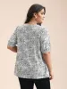 Geometric Print Puff Sleeve Blouse sold by Bloomchic