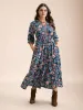 Floral Print Stretchy-Waist Pockets Maxi Dress sold by Bloomchic