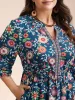 Floral Print Stretchy-Waist Pockets Maxi Dress sold by Bloomchic