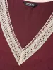 Contrast Webbing Cut-Out Stretchy-Waist Blouse sold by Bloomchic