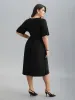 Supersoft Polka Dot Waist-Cinched Midi Dress sold by Bloomchic