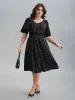 Supersoft Polka Dot Waist-Cinched Midi Dress sold by Bloomchic