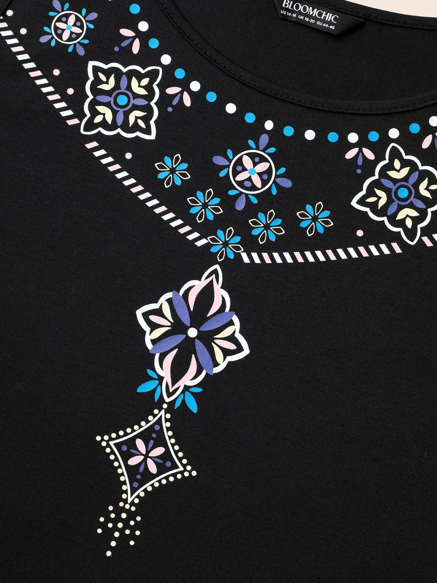 Boho Print Stretchy Round Neck Vest sold by Bloomchic product image thumbnail 4