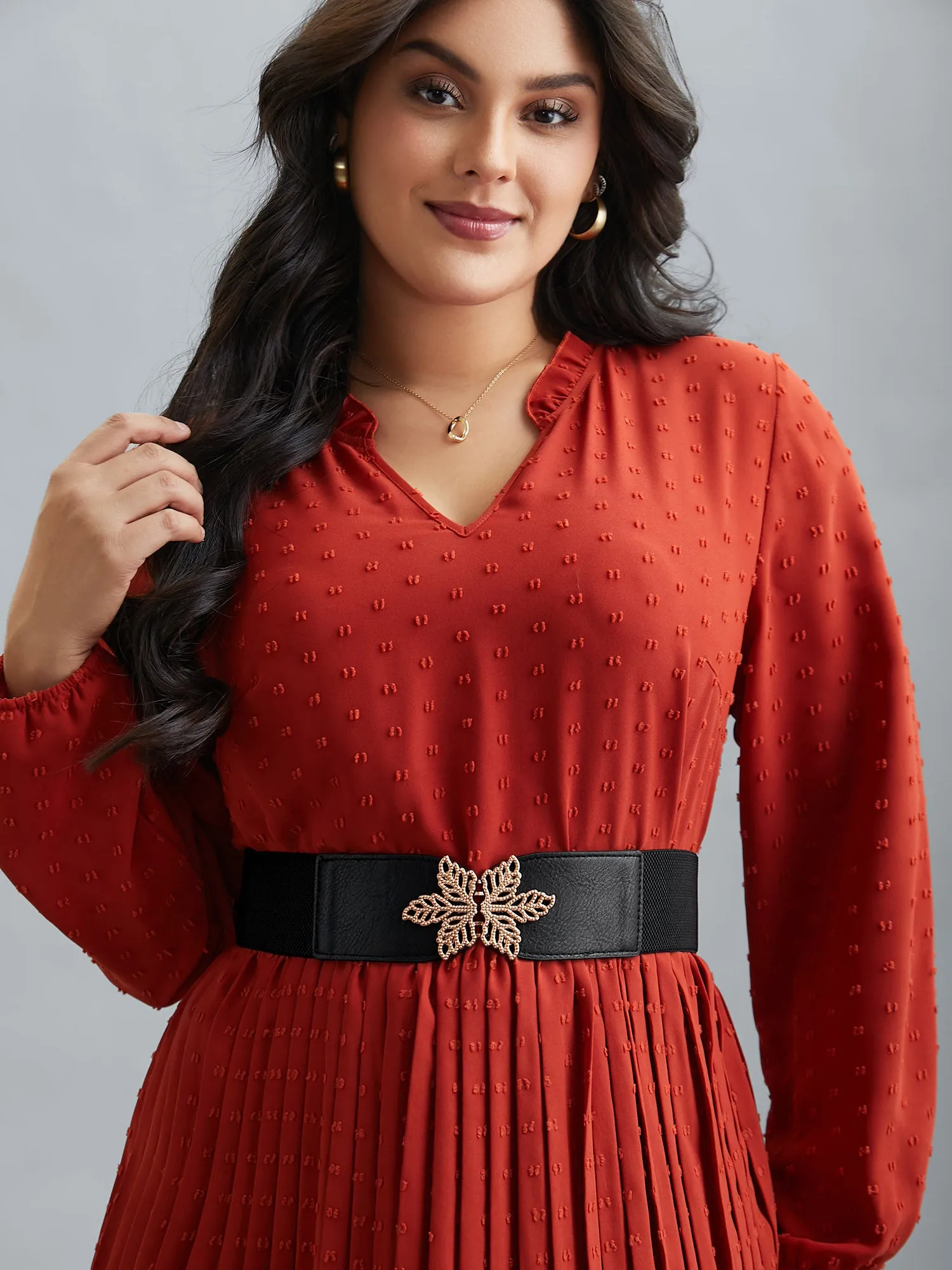 Maple Leaf Buckle Wide Belt sold by Bloomchic