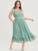 Floral Print Tassels Ruffles Pocket Knotted Cami Dress sold by Bloomchic
