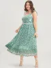 Floral Print Tassels Ruffles Pocket Knotted Cami Dress sold by Bloomchic