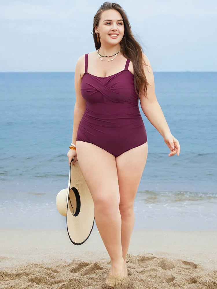 Crossover Front Sculpt Waist One Piece Swimsuit sold by Bloomchic product image thumbnail 5