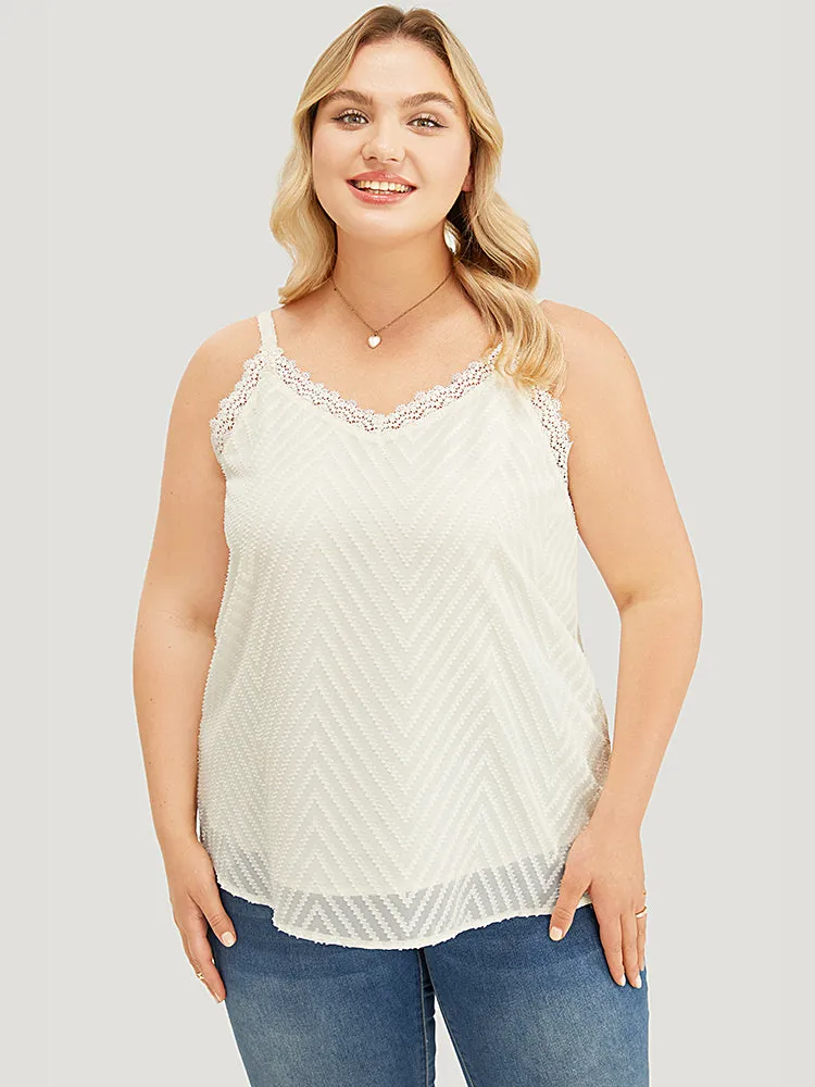 Plain Geometric Lace Trim Cami Top sold by Bloomchic product image thumbnail 3