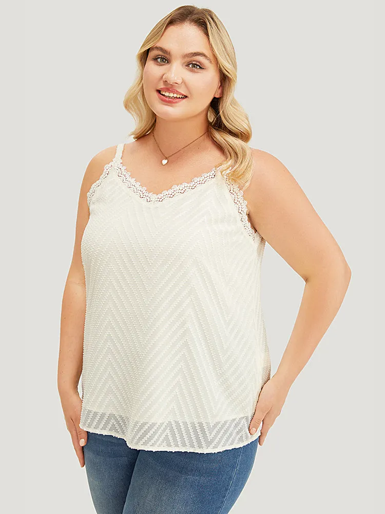 Plain Geometric Lace Trim Cami Top sold by Bloomchic product image thumbnail 2