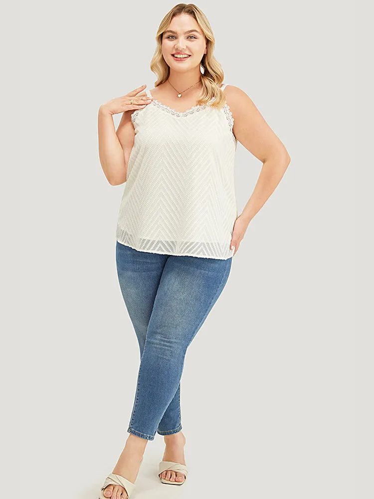 Plain Geometric Lace Trim Cami Top sold by Bloomchic product image thumbnail 4