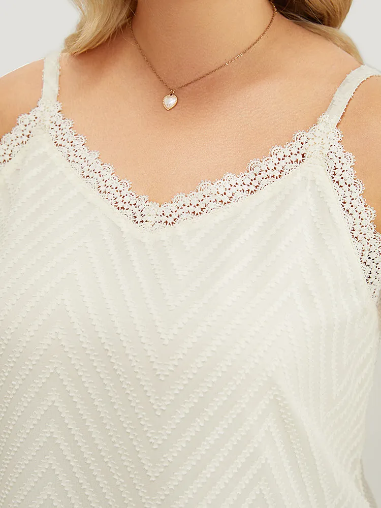 Plain Geometric Lace Trim Cami Top sold by Bloomchic product image thumbnail 5