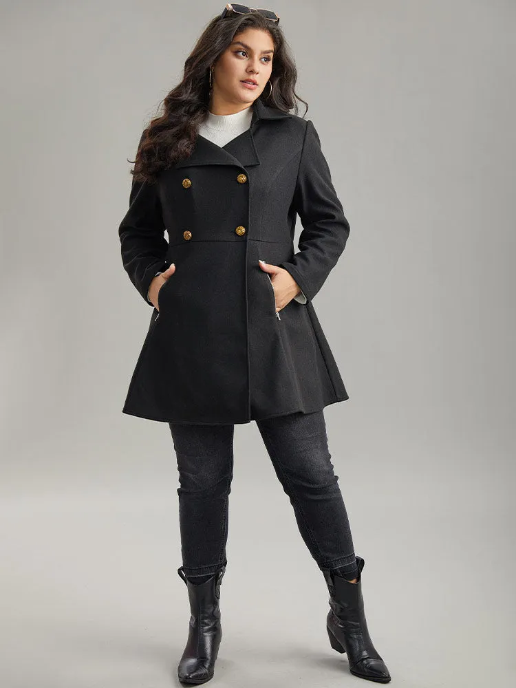 Lapel Collar Metal Detail Zipper Pocket Coat sold by Bloomchic product image thumbnail 5