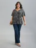 Boho Print Neck-Tie Blouse sold by Bloomchic