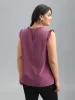 Ruffled Spliced Tucked Seam Vest sold by Bloomchic