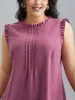 Ruffled Spliced Tucked Seam Vest sold by Bloomchic