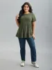 Textured Tiered Stretchy Round Neck Top sold by Bloomchic