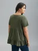 Textured Tiered Stretchy Round Neck Top sold by Bloomchic