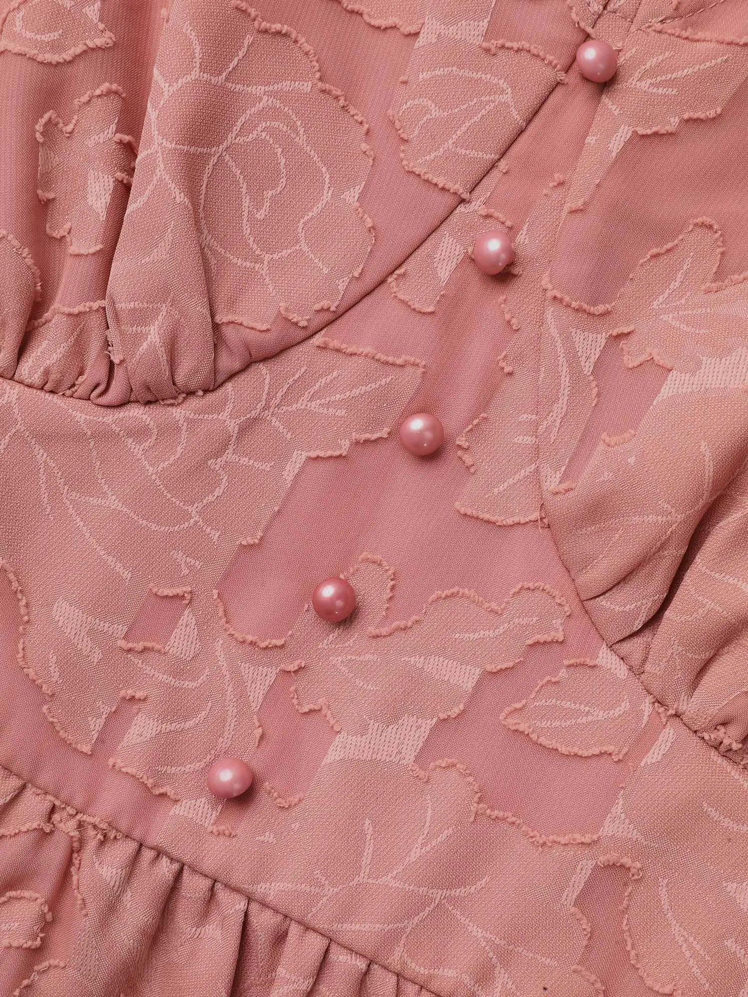 Textured Waist-Cinched Lined Button Shirt sold by Bloomchic product image thumbnail 5