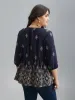 Boho Embroidered Pleated V-Neck Blouse sold by Bloomchic