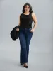 Asymmetrical Neckline Stretchy Fitted Vest sold by Bloomchic