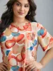 Multi-Color Drops Round Neck Blouse sold by Bloomchic