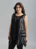 Striped Spliced Pockets Hi-Low Hem Vest sold by Bloomchic