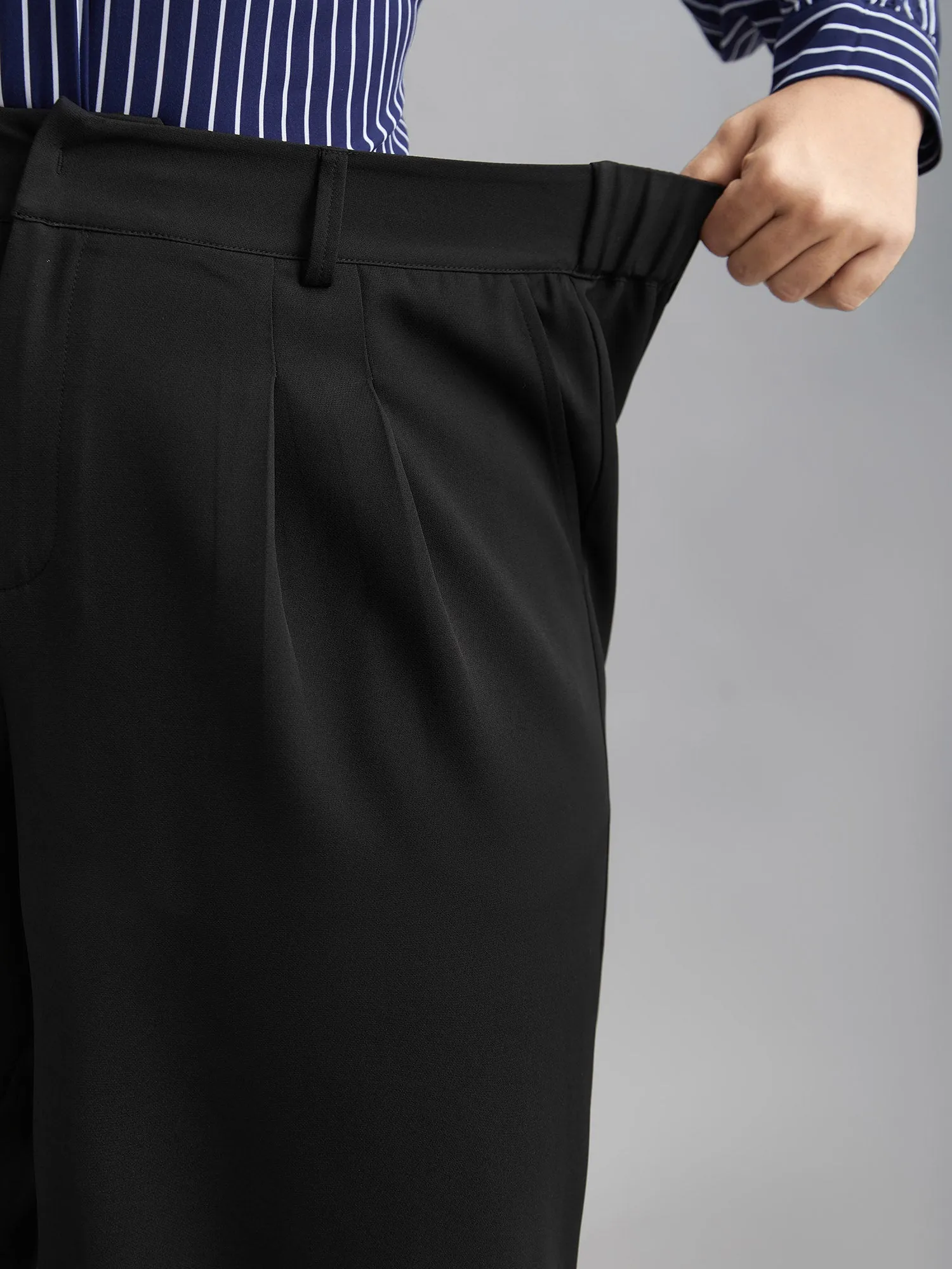 Very Stretchy Waist Flared Leg Pants sold by Bloomchic product image thumbnail 2