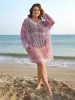 Cut-Out Side Slit Flared Swim Cover-Up sold by Bloomchic