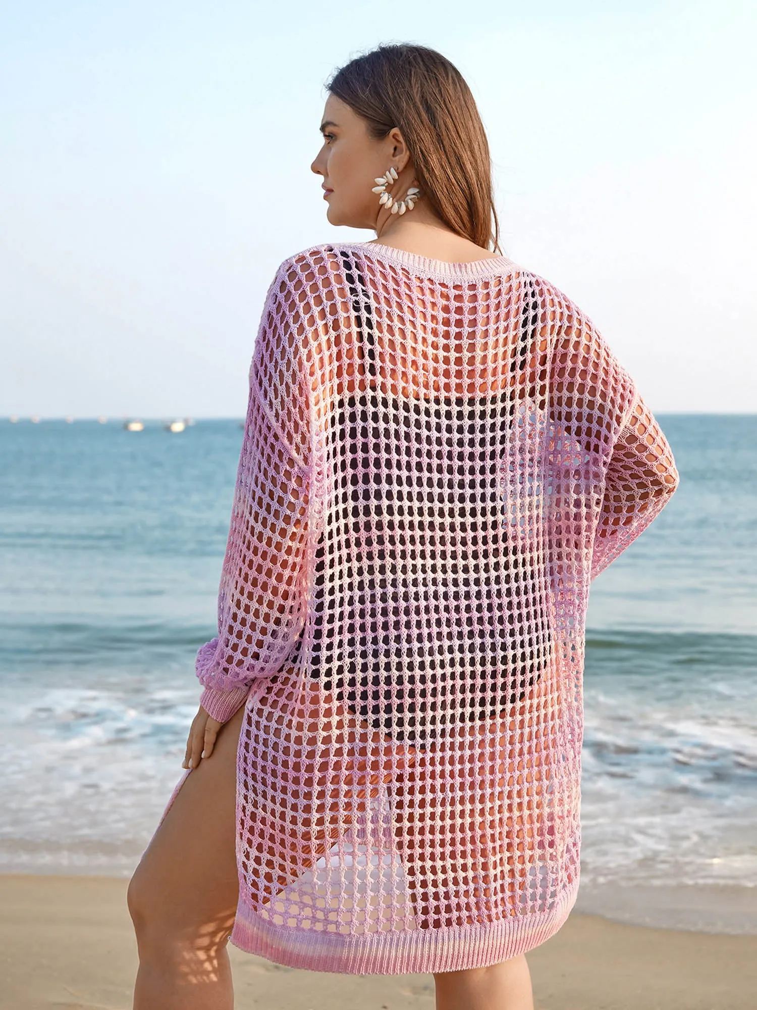 Cut-Out Side Slit Flared Swim Cover-Up sold by Bloomchic product image thumbnail 2