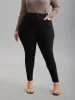 No-Waist Gap Decorative Placket Skinny Pants sold by Bloomchic