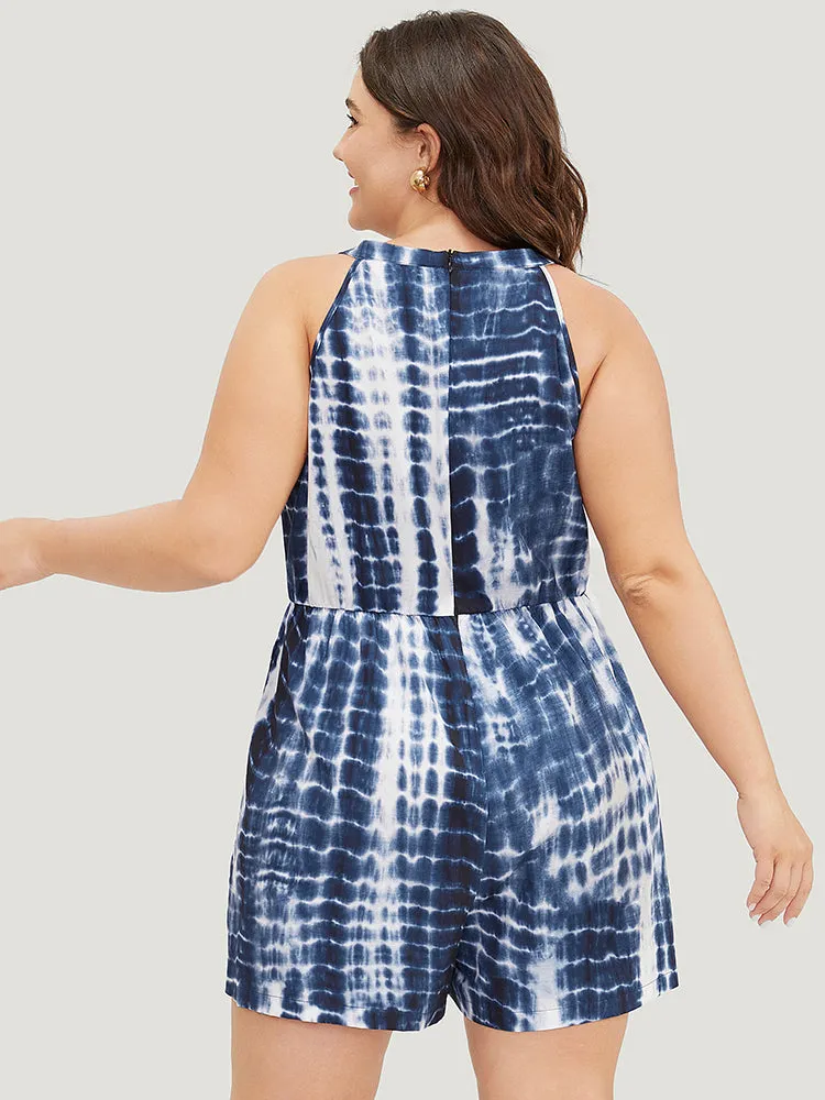 Tie Dye Pocket Halter Neck Romper sold by Bloomchic product image thumbnail 2