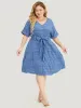 Solid Textured Pocket Roll Batwing Sleeve Button Up Knee Dress sold by Bloomchic