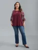 Boho Print Sleeve Round Neck T-Shirt sold by Bloomchic