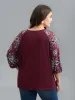Boho Print Sleeve Round Neck T-Shirt sold by Bloomchic