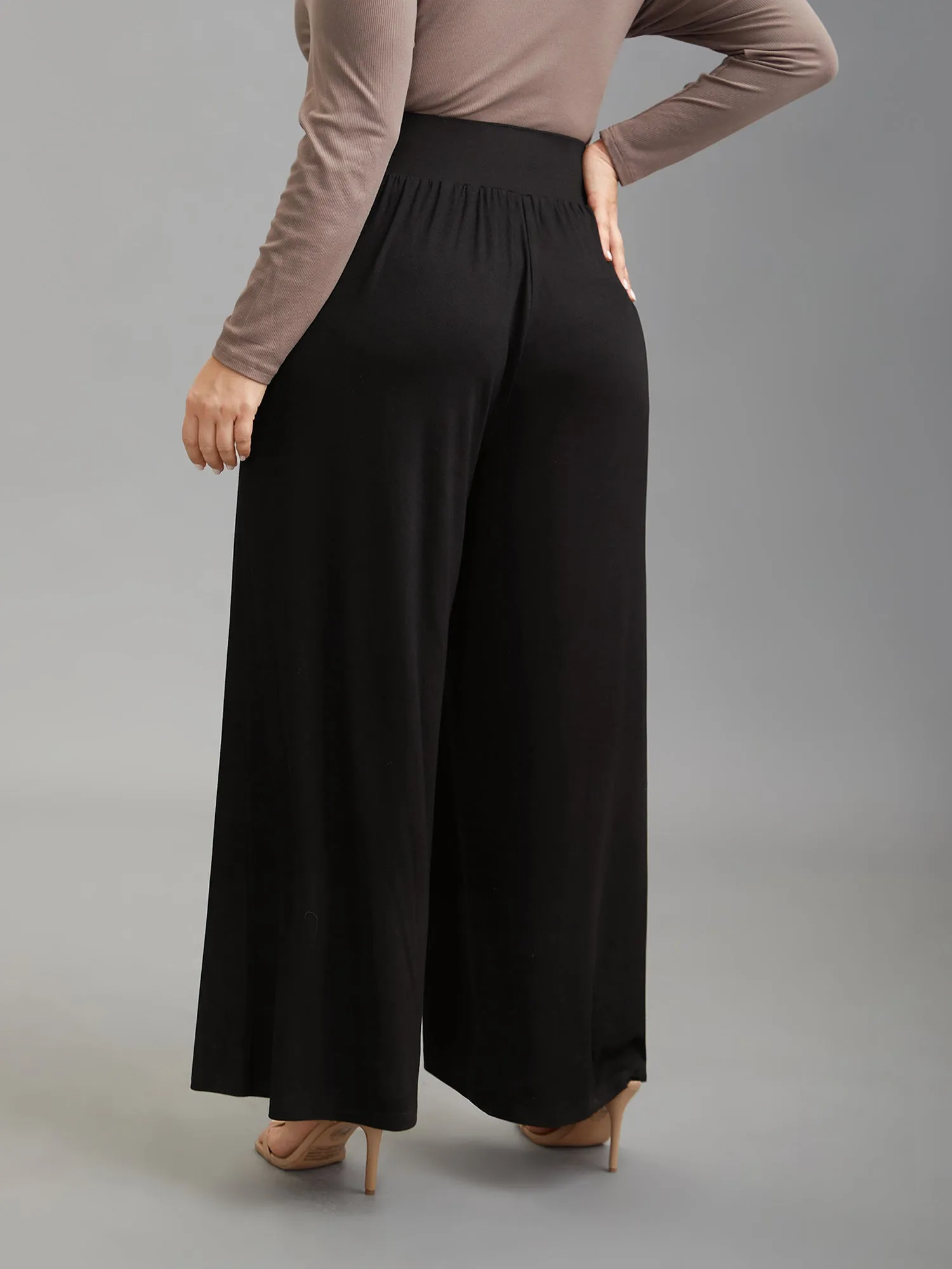 Stretchy Waist Straight-Leg Pants sold by Bloomchic product image thumbnail 4