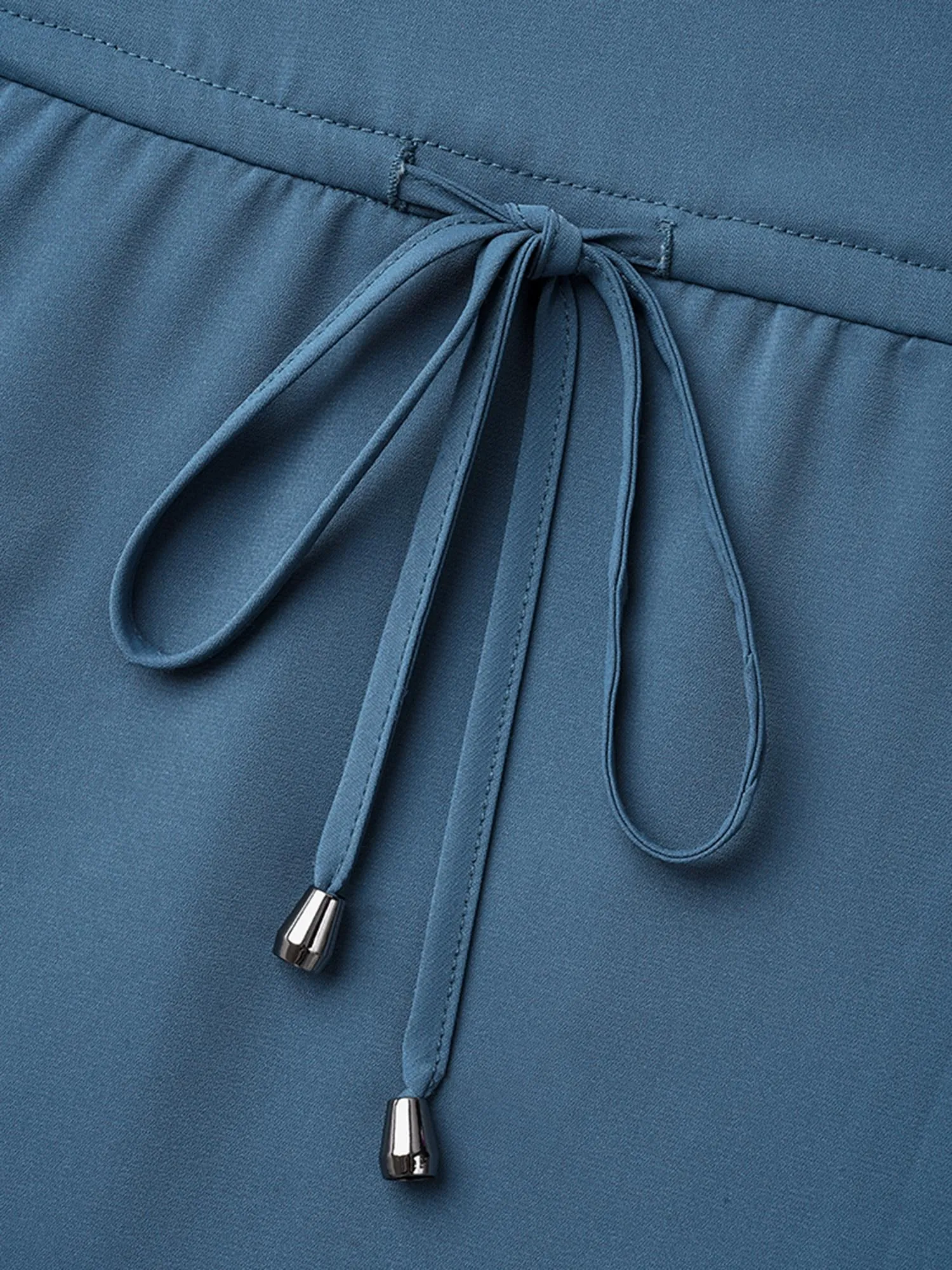 Ruffled Edge Sleeve Waist-Tie Shirt sold by Bloomchic product image thumbnail 5