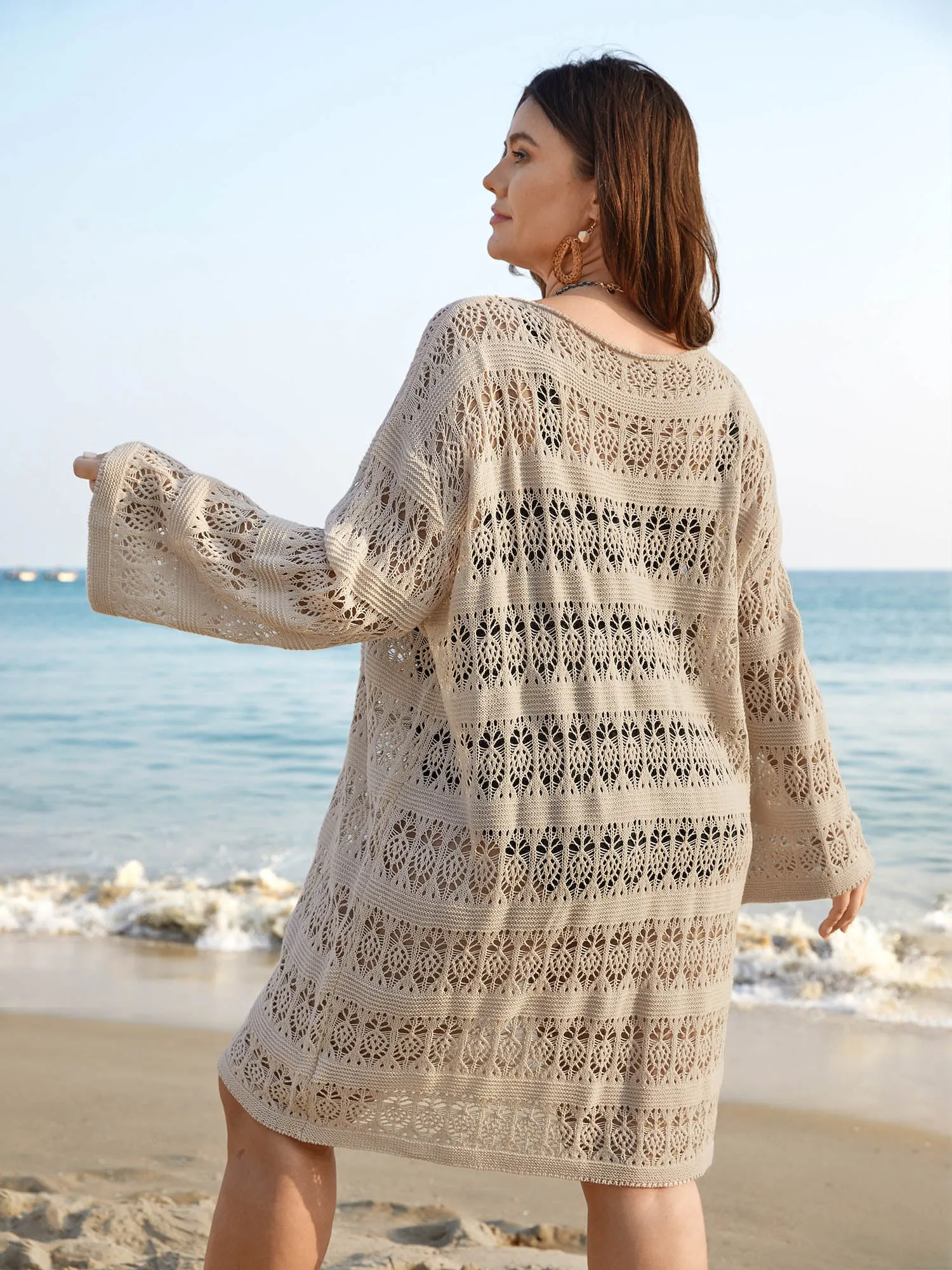 Cut-Out Round Neck Midi Swim Cover-Up sold by Bloomchic product image thumbnail 2