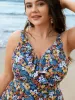 Floral Ruffled Flared Swim Dress sold by Bloomchic