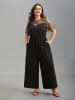Floral Mesh Embroidered Flared Jumpsuit sold by Bloomchic