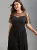 Floral Mesh Embroidered Flared Jumpsuit sold by Bloomchic