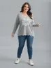 Floral Print Jacquard V-Neck Pullover sold by Bloomchic