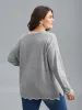 Floral Print Jacquard V-Neck Pullover sold by Bloomchic