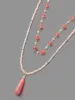 Natural Stone Layered Necklace sold by Bloomchic